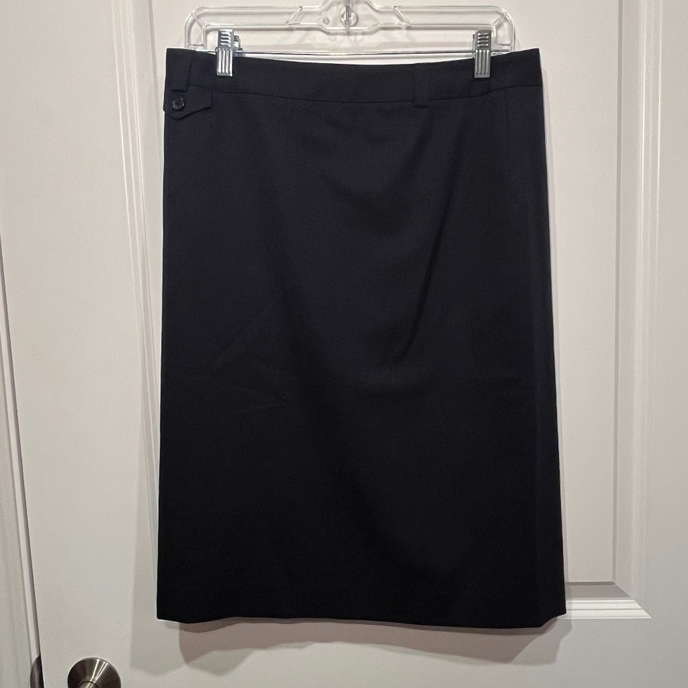 Lands End Navy Blue Pencil Skirt, Size 10